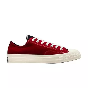 Converse Beyond Retro x Chuck 70 Low Color Block — бархатные кроссовки унисекс Red Black Egret A03267C 37