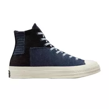 Converse Beyond Retro x Chuck 70 Высокие вельветовые кроссовки унисекс из переработанного материала Черные Темно-синие Egret A03081C 36