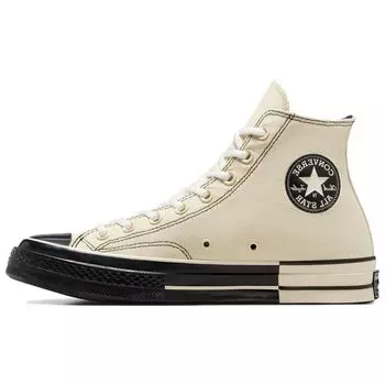Converse Chuck 70 High Natural Ivory Black Unisex Sneakers Cream A08188C 36.5
