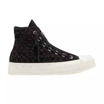 Converse Chuck 70 Черные женские кроссовки крючком в крапинку Bright-Poppy Egret 570784C 36