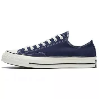 Converse Chuck 70 Chuck Taylor All Star Three-Star Casual Abrasion Resistant Waterproof Low-Top Canvas Shoes Unisex Dark Blue 36