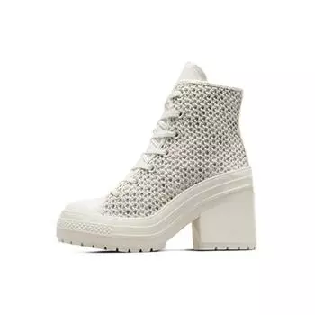 Converse Chuck 70 De Luxe Heel High Egret Knit мужские кроссовки кремовые A07535C 36