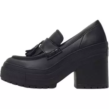 Converse Chuck 70 De Luxe Heel Loafer Platform Low Triple Black Women Sneakers A14714C 36