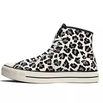 Converse Chuck 70 Hi Lucky Star Leopard Мужские кроссовки Tan Egret Brown 165025C