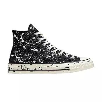 Converse Chuck 70 High Archive Paint Splatter — черные кроссовки унисекс Ash-Stone Egret A01171C 36.5