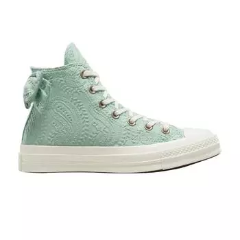 Converse Chuck 70 High Bow - Женские кроссовки Sticky Aloe Green Egret Light-Gold A10245C 37