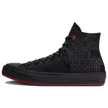 Converse Chuck 70 High Chinese New Year - Кроссовки унисекс в стиле пэчворк черные Чили-красные 170584C 35