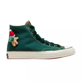 Converse Chuck 70 High Christmas Pack - Кроссовки унисекс «Пряничный человечек» Зеленая чешуя дракона Красный A07978C 35