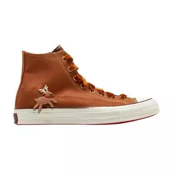 Converse Chuck 70 High Christmas Pack - Кроссовки унисекс с оленями Коричневый Tawny-Owl Red-Oak A07979C 35