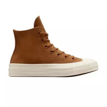 Converse Chuck 70 High Colorful Suede - Теплый загар унисекс кроссовки коричневые цапля черные A11135C 37