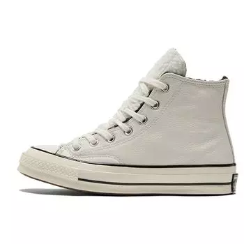 Converse Chuck 70 High Cozy Utility — Кроссовки унисекс Egret Белый Черный 172365C 35