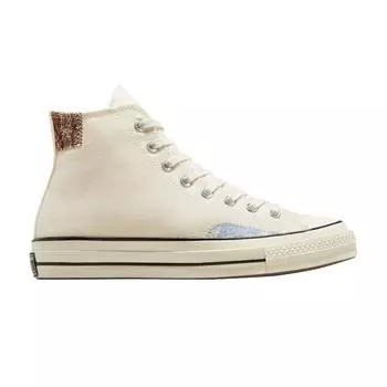 Converse Chuck 70 High Crafted Ollie Patch - Кроссовки унисекс Egret Cream Light-Blue Tawny-Owl A04500C 35