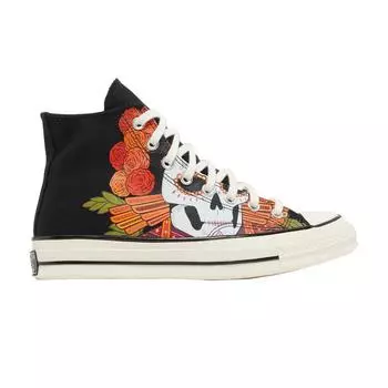 Converse Chuck 70 High Dia de los Muertos - Кроссовки унисекс черные Multi Egret 173112C 38