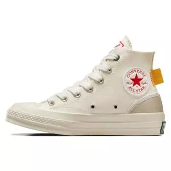 Converse Chuck 70 High Egret Желтые женские кроссовки Кремово-красные A07117C 36.5