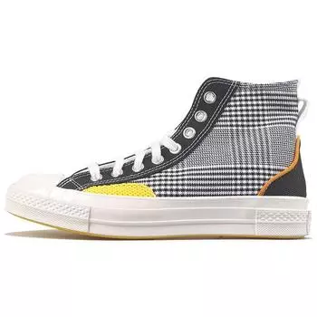 Converse Chuck 70 High Hacked Fashion - Черные желтые кроссовки унисекс Speed White 168696C