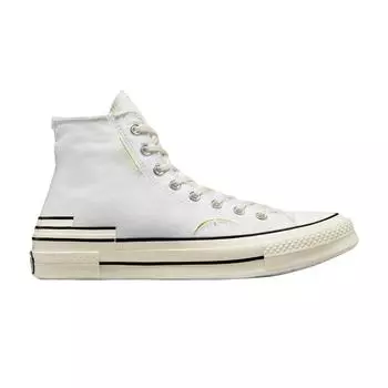 Converse Chuck 70 High Hacked Heel Edge Glow - Кроссовки унисекс белые Laser-Lemon Egret A01444C 46