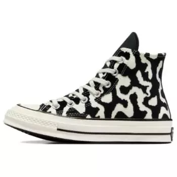 Женские кеды Converse Chuck 70 High Leopard Remix Черный Экрю A12350C 36.5