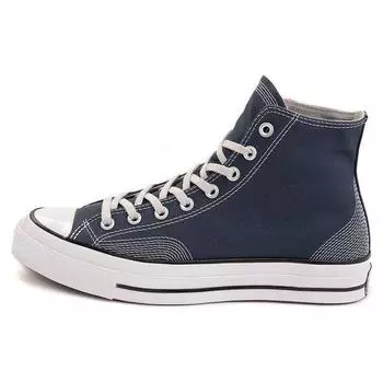 Converse Chuck 70 High Multi-Stitch Cotton - Темно-синие кроссовки унисекс Blue Fossilized A07434C 38