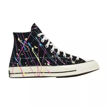 Converse Chuck 70 High Paint Splatter - Черные кроссовки унисекс Hyper-Magenta Egret 170801C 35