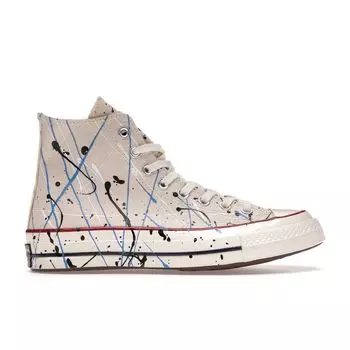 Converse Chuck 70 High Paint Splatter - Кроссовки Egret Unisex Cream Digital-Blue 170802C 36.5