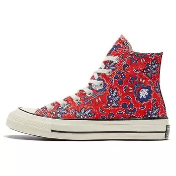 Converse Chuck 70 High Paisley - Кроссовки унисекс Habanero красные Egret Rush-Blue 171072C 36