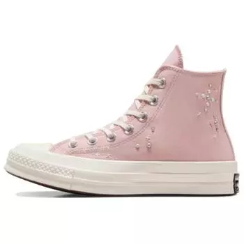 Converse Chuck 70 High Pearls & Studs - Flush Stone женские кроссовки Pink Blush-Hush Egret A12511C 36