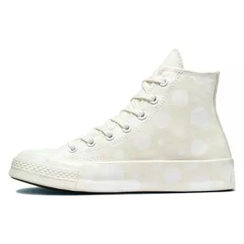 Converse Chuck 70 High Polka Dots Женские кроссовки Кремовые Egret White A01183C 35