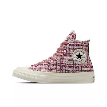 Converse Chuck 70 High Tweed Shimmer Unisex Sneakers Purple Orchid-Abyss Legend-Berry A12738C 36