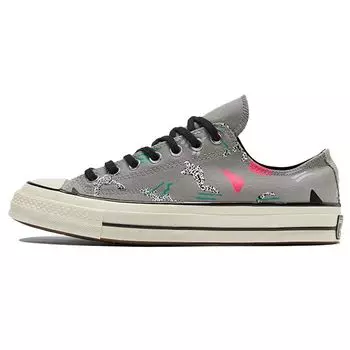 Converse Chuck 70 Low Archive Skate Print - Кроссовки унисекс Dolphin Grey Hyper-Pink Black 170924C 36