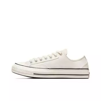 Converse Chuck 70 Low Канвас и Кожа - Белые Унисекс Кроссовки Egret Beach-Stone Black A08762C 35