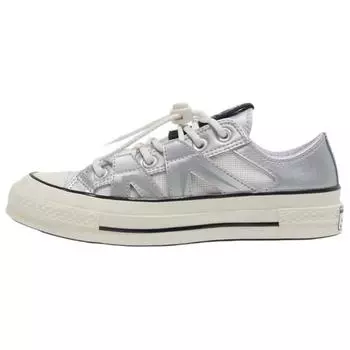 Converse Chuck 70 Low Metallic Pack Unisex Sneakers Cream Dull-Silver Egret A15188C 35