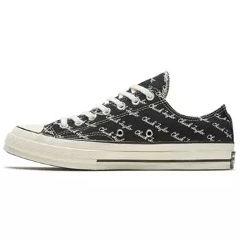 Converse Chuck 70 Low Scripted Signature Print Unisex Black Egret 36