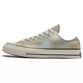 Converse Chuck 70 Low Spray Paint - Кроссовки унисекс Beach Stone Grey Oat-Milk Aqua-Mist A05026C 35