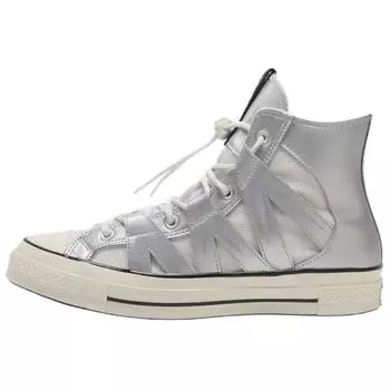 Converse Chuck 70 Mesh High Тускло-серебристые Унисекс Кроссовки Эглет Черный A15187C 36