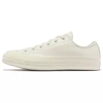 Converse Chuck 70 Mono Leather Low Summer - Кроссовки унисекс Egret кремово-бежевые A03435C 36.5