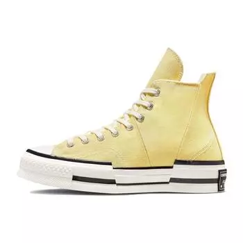 Converse Chuck 70 Plus Chuck Taylor All Star Plus Trend Deconstruction Style High Top Canvas Unisex Pale Yellow 46.5