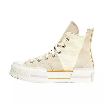 Converse Chuck 70 Plus High Colorblock - Кроссовки унисекс Oat Milk кремовые Soft-Dune A03498C 46.5