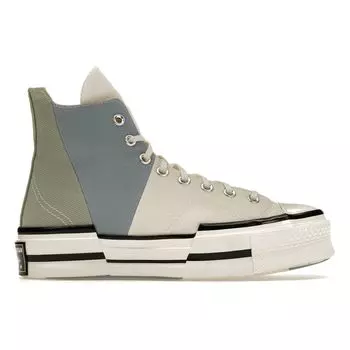 Converse Chuck 70 Plus High Material Mashup — кроссовки унисекс Summit Sage Egret белые A04370C 35