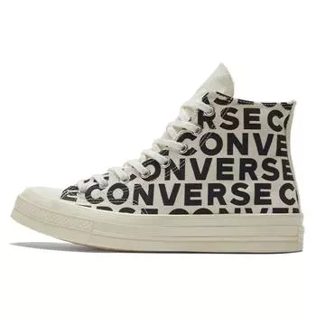 Converse Chuck Taylor All Star 1970-е Удобные и Универсальные Модные Высокие Эспадрильи Унисекс Молочно-Белый Черный 35