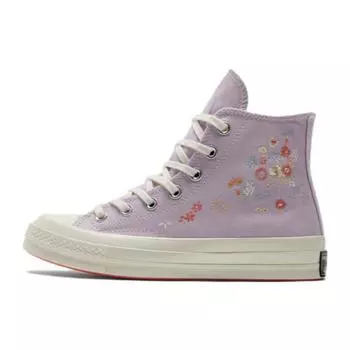 Converse Chuck Taylor All Star 70 Hi Embroidered Floral Pale Amethyst Women s 35
