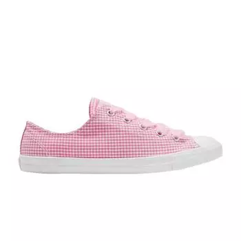 Converse Chuck Taylor All Star Dainty Low Розовые женские кроссовки в клетку Белые 560832C