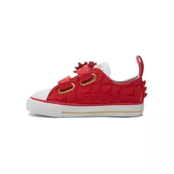 Converse Chuck Taylor All Star Easy-On TD Year of the Dragon Baby Кроссовки Красное Белое Золото A08838C 26