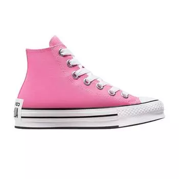 Converse Chuck Taylor All Star EVA Lift Platform High GS Sketch - розовые детские кроссовки белые черные A08468F 35.5