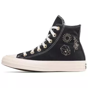Converse Chuck Taylor All Star High Golden Elements Женские кроссовки Черный Светло-Золотой Egret A02209C 41.5