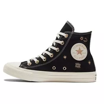 Converse Chuck Taylor All Star High Golden Elements Женские кроссовки Черный Светло-Золотой Egret A02209C 41.5