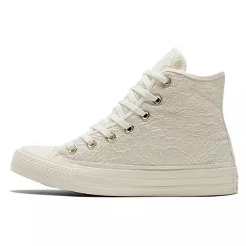 Converse Chuck Taylor All Star High Lace - Женские кроссовки Egret кремово-золотой A01775C 35
