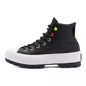 Converse Chuck Taylor All Star High Lugged Winter - черные женские кроссовки белые 569554C