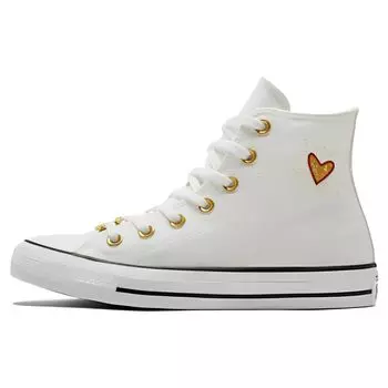 Converse Chuck Taylor All Star High Valentines Day 2023 - Винтажные белые женские кроссовки кремового цвета A05139C 35