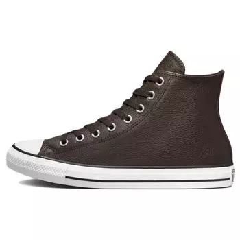Converse Chuck Taylor All Star Кожаные высокие бархатные коричневые кеды унисекс Белый Черный A01461C 43