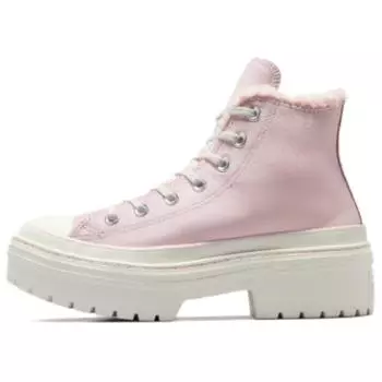 Converse Chuck Taylor All Star кроссовки на платформе с выступами на каблуке и высокой подошве из шерпы - румяна Hush женские розовые A09346C 36